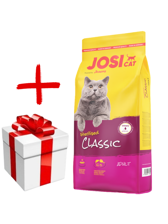 JOSERA JosiCat Classic Sterilised 18kg + niespodzianka dla kota GRATIS!