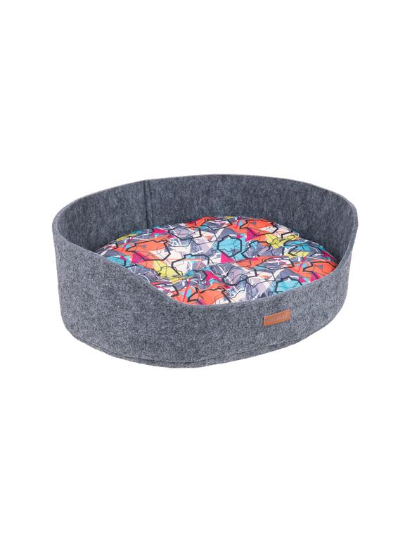 AMIPLAY- Legowisko owalne 2 w 1 Hygge- M