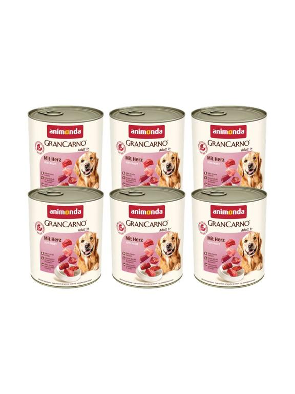 ANIMONDA GranCarno Adult Dog smak: z sercami 6x800g