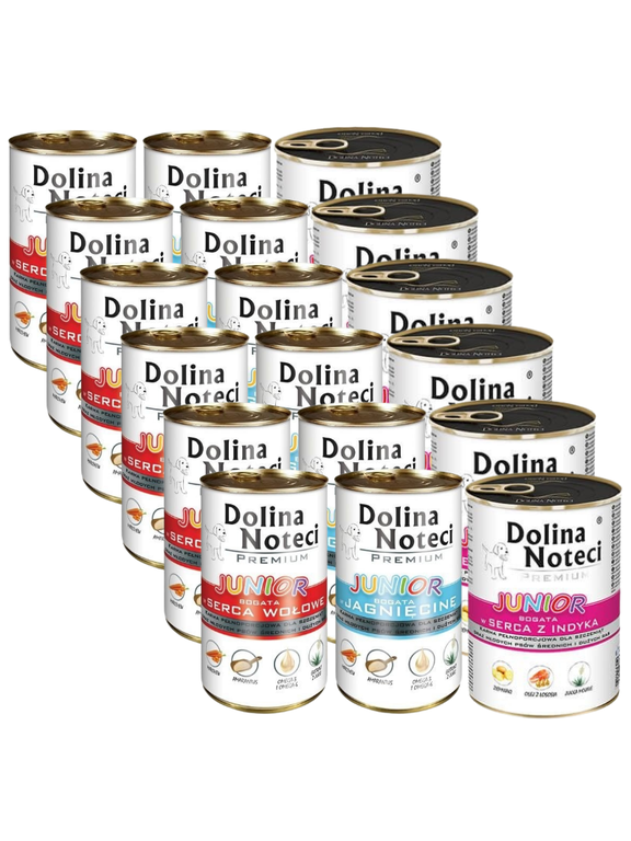 Dolina Noteci PREMIUM Junior MIX Smaków 18 x 400g
