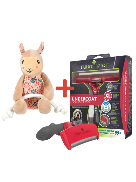 FURMINATOR dla psów długowłosych Giant + Zabawka dla psa GRATIS!