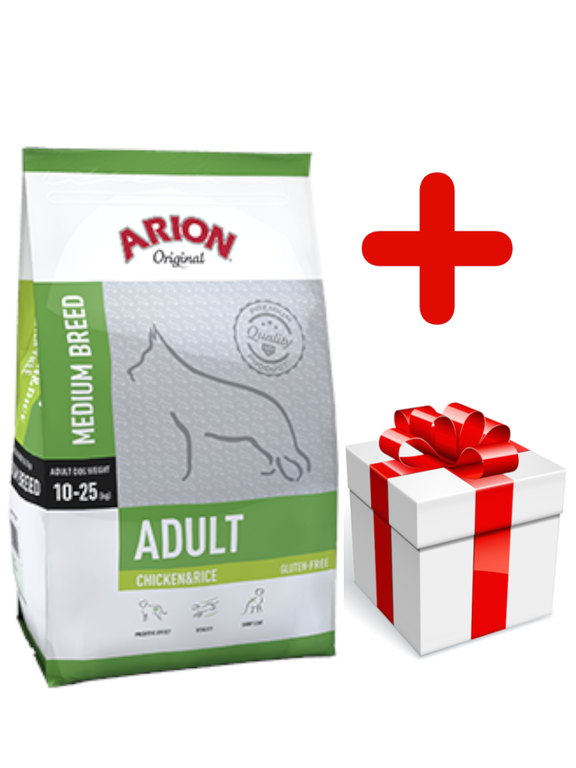 ARION Original Adult Medium Breed Chicken & Rice 12kg + niespodzianka dla psa GRATIS!