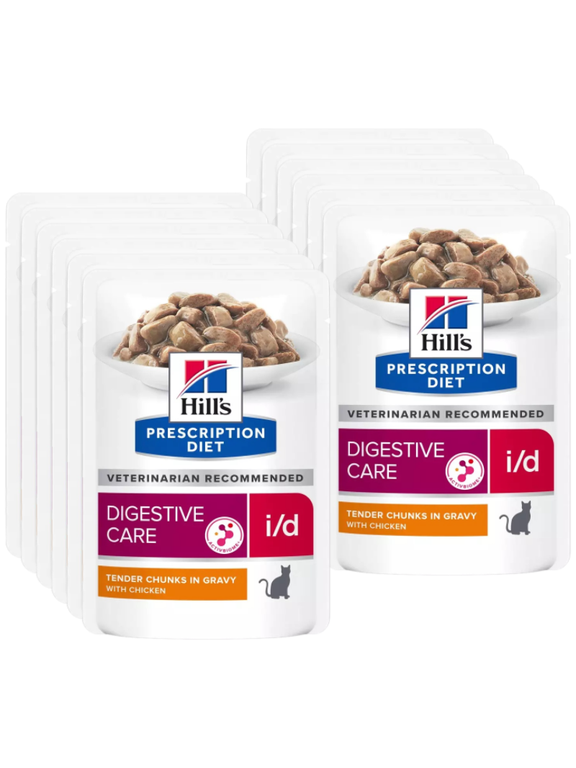 HILL'S PD Prescription Diet Feline i/d 12 x 85g z kurczakiem - saszetka