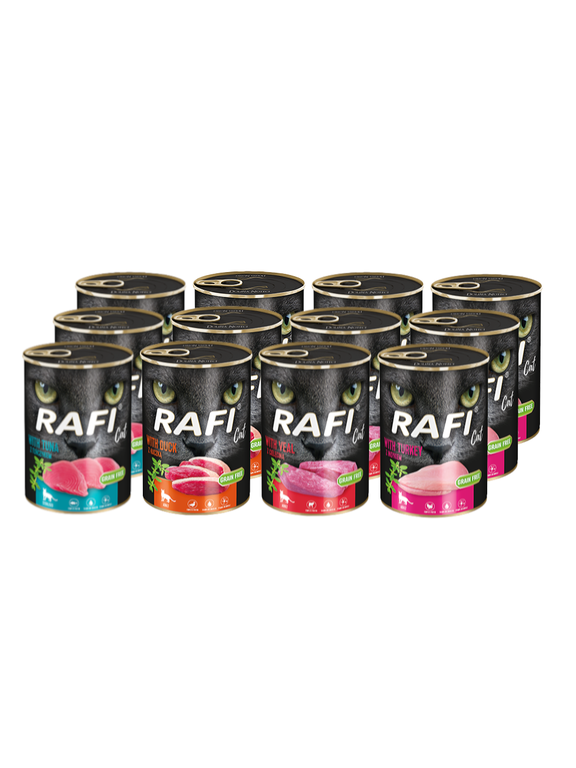 DOLINA NOTECI RAFI Cat Adult Mix smaków 12x400g