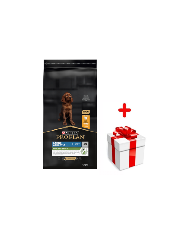 Purina Pro Plan Large Puppy Athletic Optistart, kurczak i ryż 12kg  + niespodzianka dla psa GRATIS!