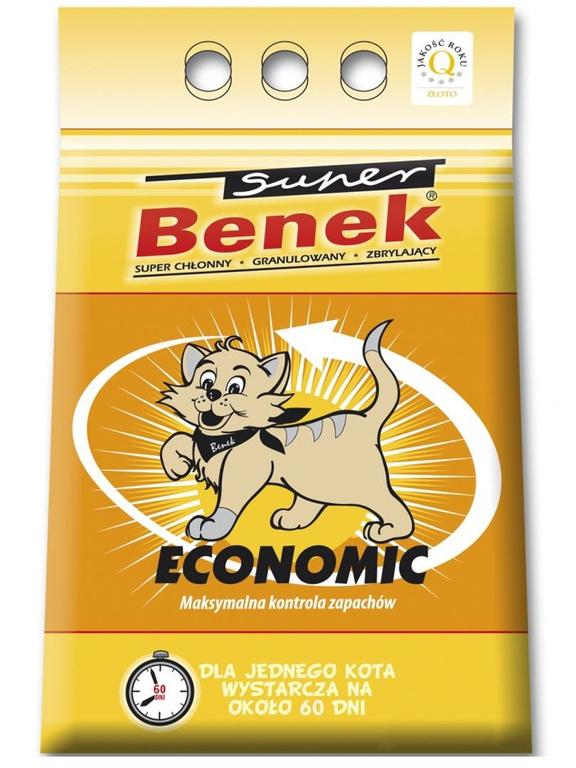 SUPER BENEK Żwirek Economic 5l - 3kg / Opakowanie uszkodzone (8460) !!!