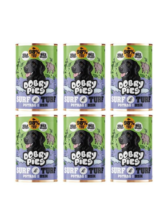 Dobry Pies Pstrąg i dzik 6x400g