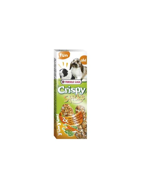 VERSELE LAGA  Crispy Sticks Rabbits-Guinea Pigs Carrot & Parsley 110g - 2 kolby marchewkowo pietruszkowe dla królików i kawii domowych