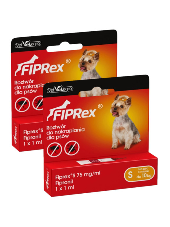 Fiprex S, 75 mg/ml, roztwór do nakrapiania dla psów (2szt)