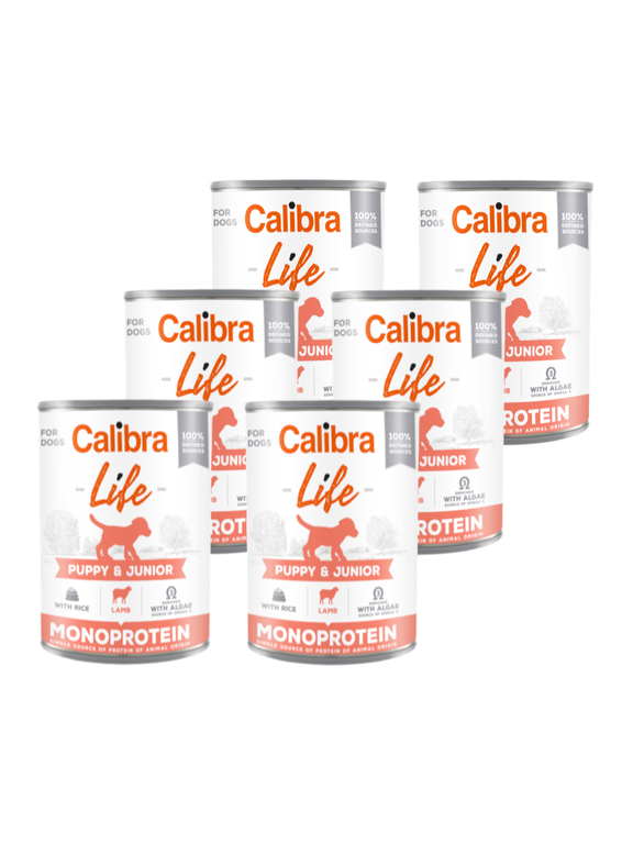 CALIBRA Dog Life Puppy & Junior Lamb with rice 6x400g