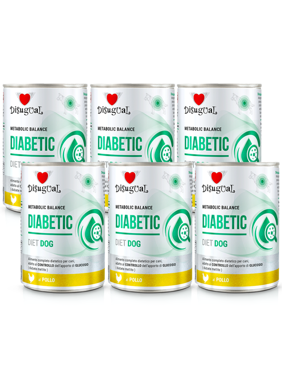 Disugual Karma mokra dla psa Weterynaryjna DIABETIC Kurczak (dorosły) 6x400g