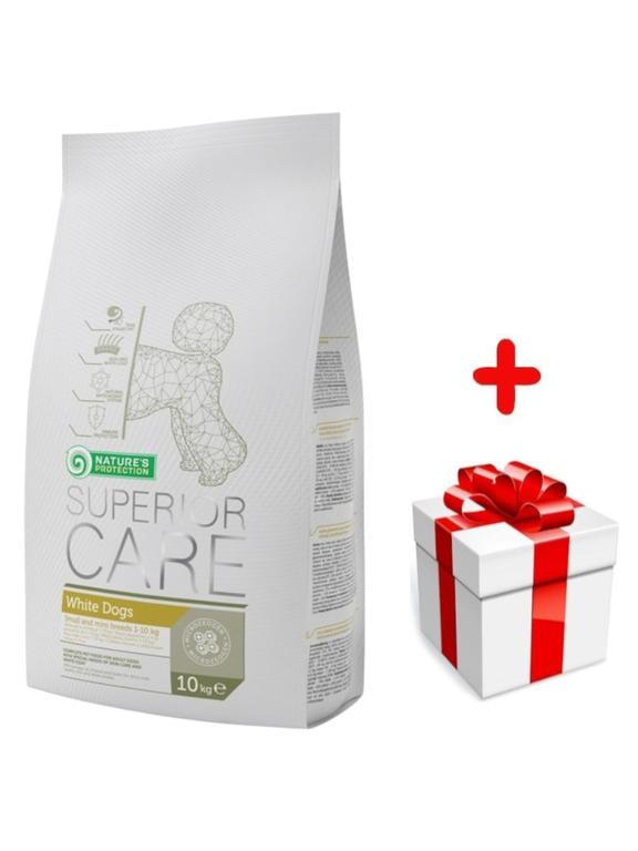 NATURES PROTECTION Superior Care Small Mini White Dogs Adult 10kg + niespodzianka dla psa GRATIS
