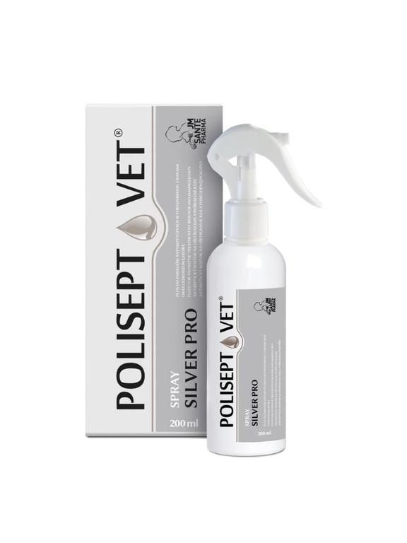 POLISEPT VET® SPRAY SILVER PRO – spray na rany dla psa i kota 200 ml