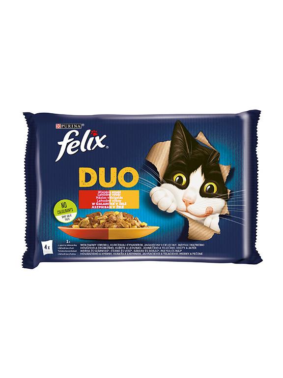 FELIX Duo Wiejskie Smaki w galaretce 4x85g