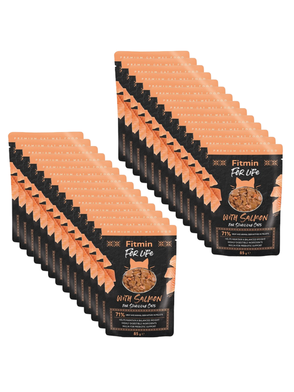 Fitmin Cat For Life Sterilized Salmon 28x85g