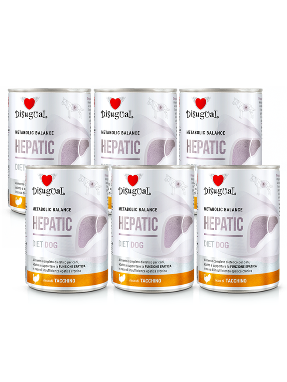 Disugual Karma mokra dla psa Weterynaryjna HEPATIC Indyk (dorosły) 6x400g