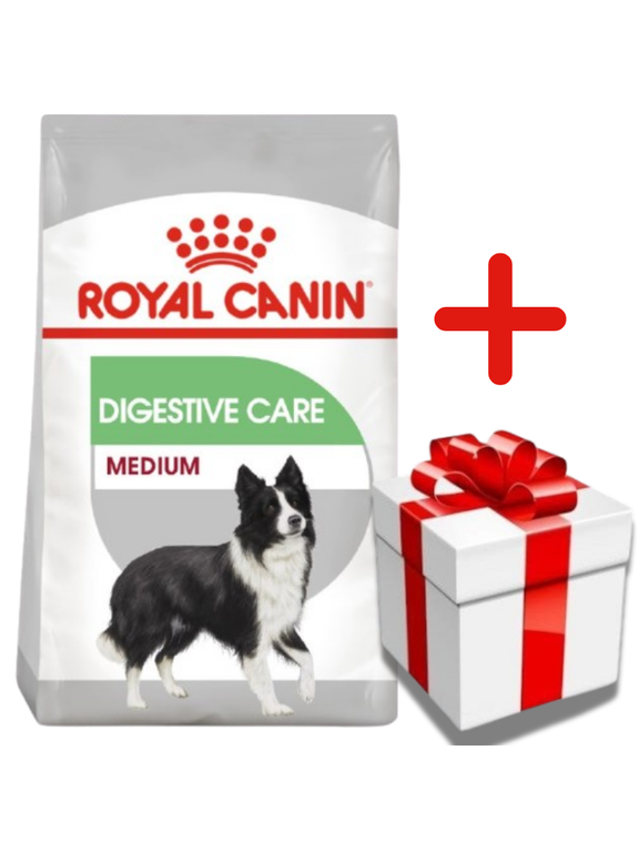 ROYAL CANIN CCN Medium Digestive Care 3kg karma sucha dla psów dorosłych, ras średnich o wrażliwym przewodzie pokarmowym + NIESPODZIANKA DLA PSA GRATIS!!