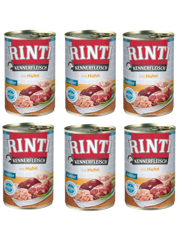 Rinti Kennerfleisch Junior Huhn karma mokra dla psa - kurczak 24x400g