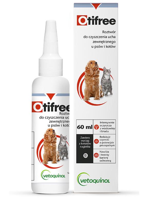 VETOQUINOL Otifree 60ml Dla Psów I Kotów Do Czyszczenia Uszu