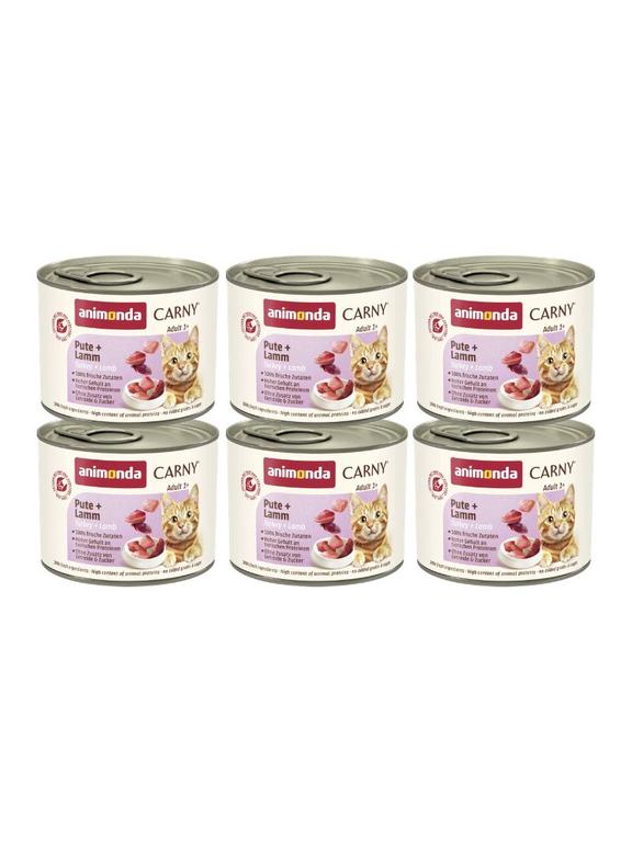 ANIMONDA Cat Carny Adult smak: indyk, jagnięcina 6x200g