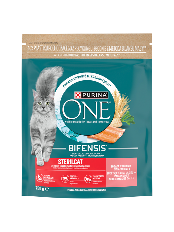 Purina ONE Bifensis Sterilcat z łososiem 750 g