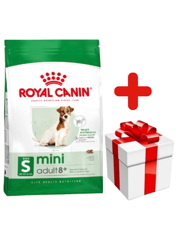 ROYAL CANIN Mini Adult +8 - 8kg + niespodzianka dla psa GRATIS!