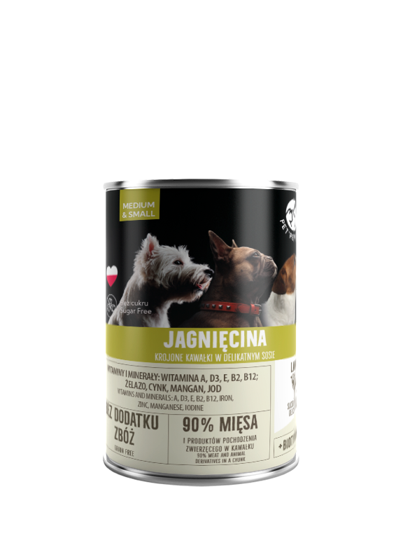 PetRepublic kawałki w sosie z jagnięciną 400g dla psa