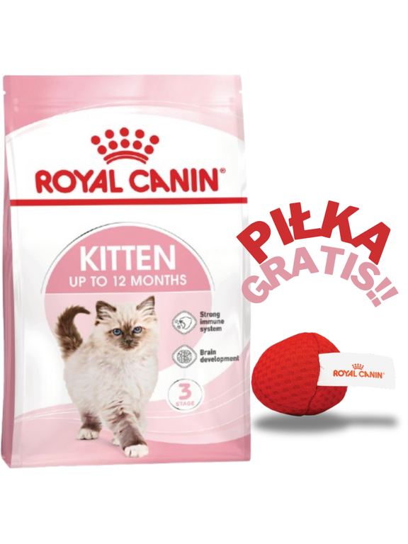 ROYAL CANIN  Kitten 4kg karma sucha dla kociąt od 4 do 12 miesiąca życia + PIŁKA GRATIS!!