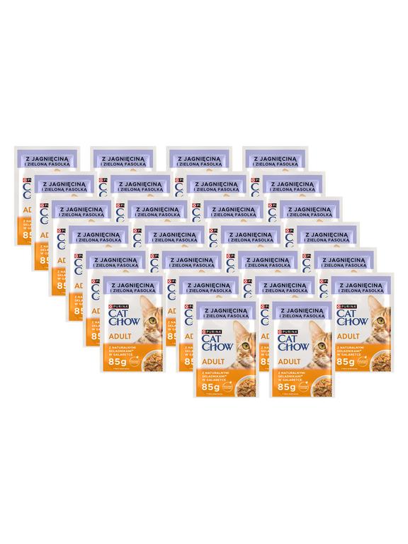PURINA Cat Chow Adult Karma dla kotów z jagnięciną i zieloną fasolką w galaretce 26x85g