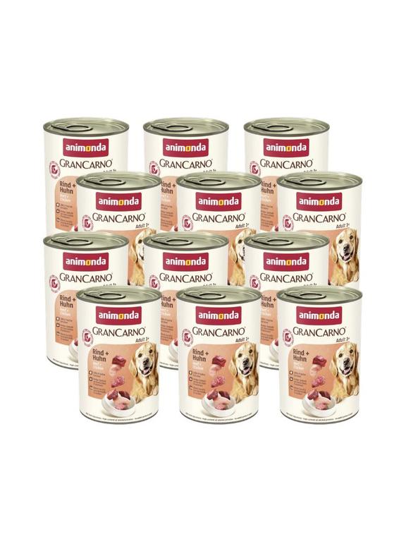ANIMONDA GranCarno Adult Dog smak: Wołowina + kurczak  12 x 400g