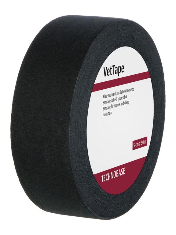 Kerbl Bandaż do racic VetTape, samoprzylepny, 50 m x 50 mm, czarny
