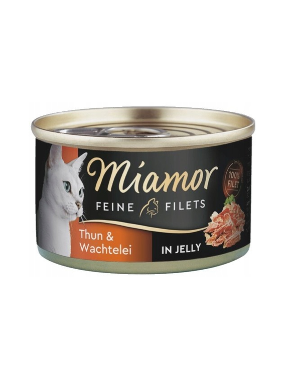 Miamor Feine Filets w galaretce - mokra karma dla kota z tuńczykiem i jajkiem 100g puszka