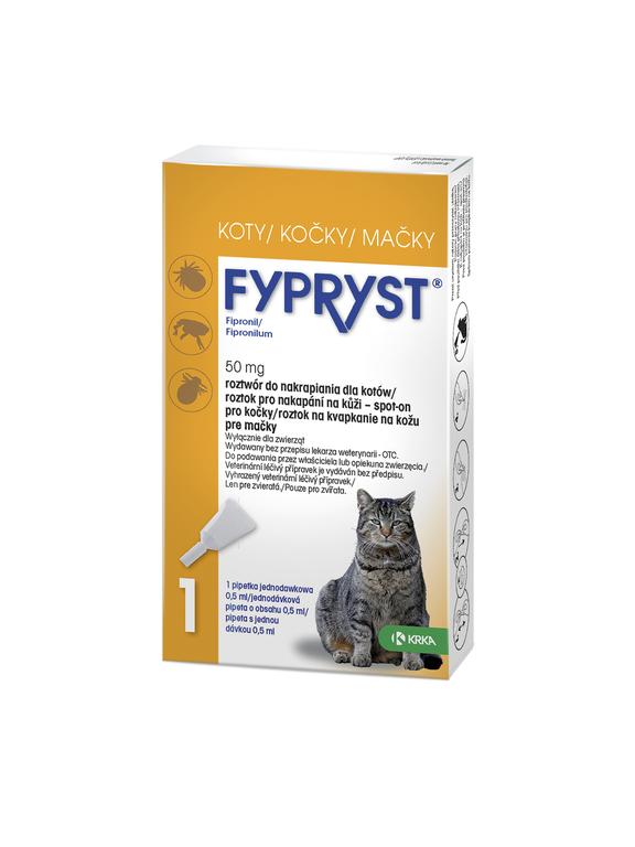 KRKA Fypryst Spot On Kot 50mg/0,5ml 1szt