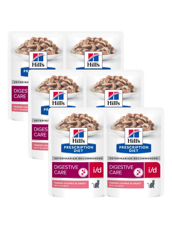HILL'S PD Prescription Diet Feline i/d z łososiem 6 x 85g - saszetka