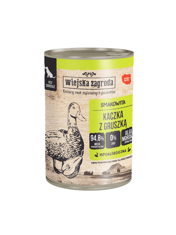 Wiejska Zagroda Kaczka z gruszką 400g dla psa