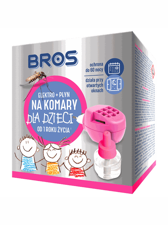 BROS - elektro+płyn na komary dla dzieci od 1 r.ż.