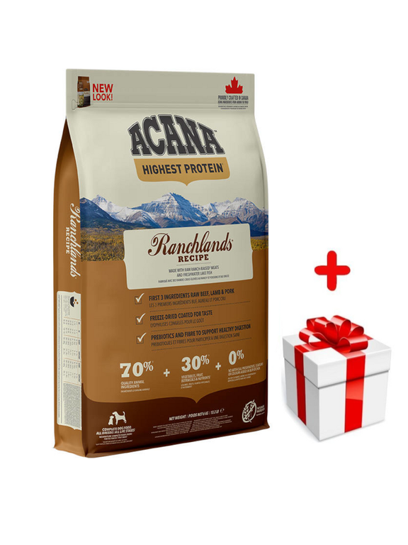 ACANA Ranchlands Dog 6kg + niespodzianka dla psa GRATIS!