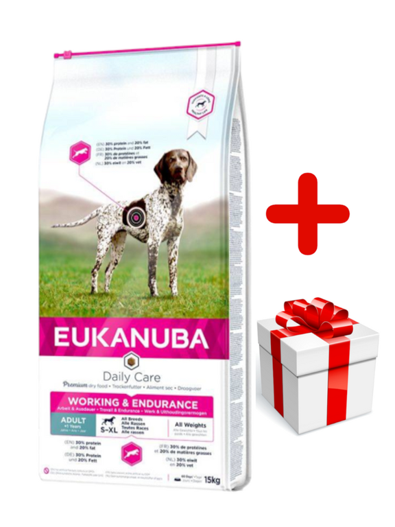 Eukanuba  performance working & endurance 15kg + niespodzianka dla psa GRATIS!