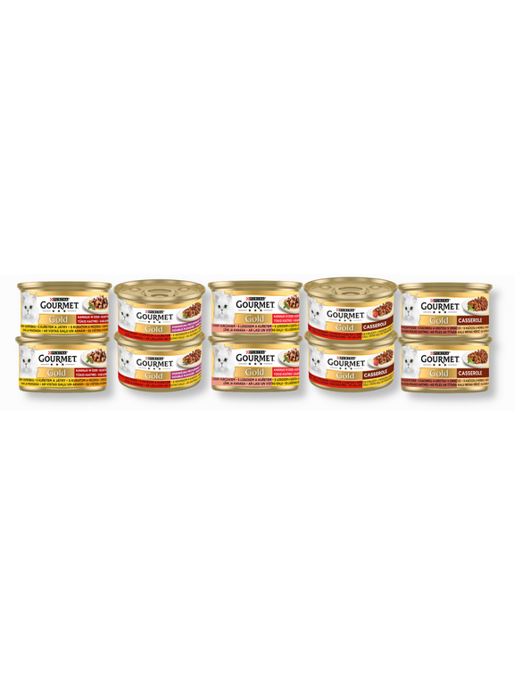 Purina Gourmet Gold w sosie mix 5 smaków 15x85g