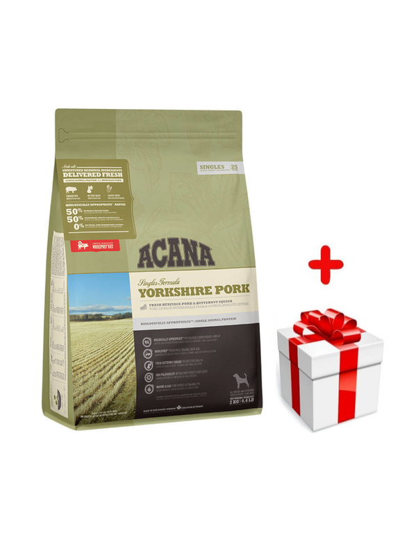 ACANA Singles Yorkshire Pork 2kg + niespodzianka dla psa GRATIS!
