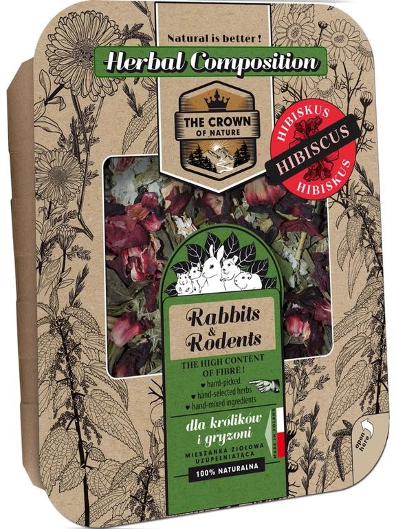 Korona Natury Paśnik pokarm dla królików i gryzoni Mieszanka ziołowa z hibiskusem 70 g