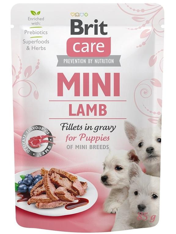 BRIT CARE Mini Lamb fillets in gravy  for puppy 85g