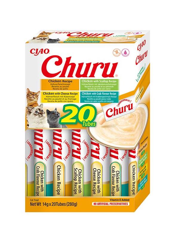INABA  Churu dla kota - mix smaków z kurczakiem 20x14g
