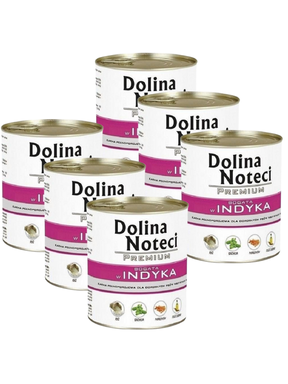 Dolina Noteci PREMIUM bogata w indyka 6 x 800g