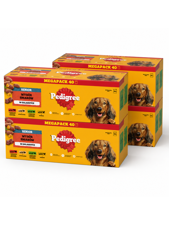 PEDIGREE Senior mokra karma dla psa galaretka saszetki 160x100g