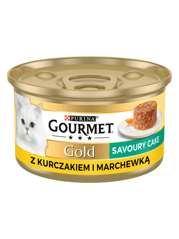 Purina Gourmet Gold Savoury Cake z kurczakiem i marchewką 85g