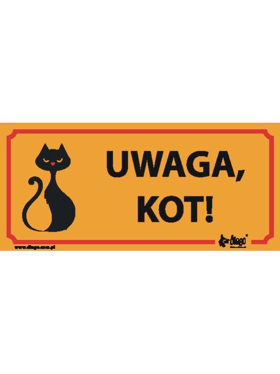 DINGO tabliczka ostrzegawcza "UWAGA KOT"
