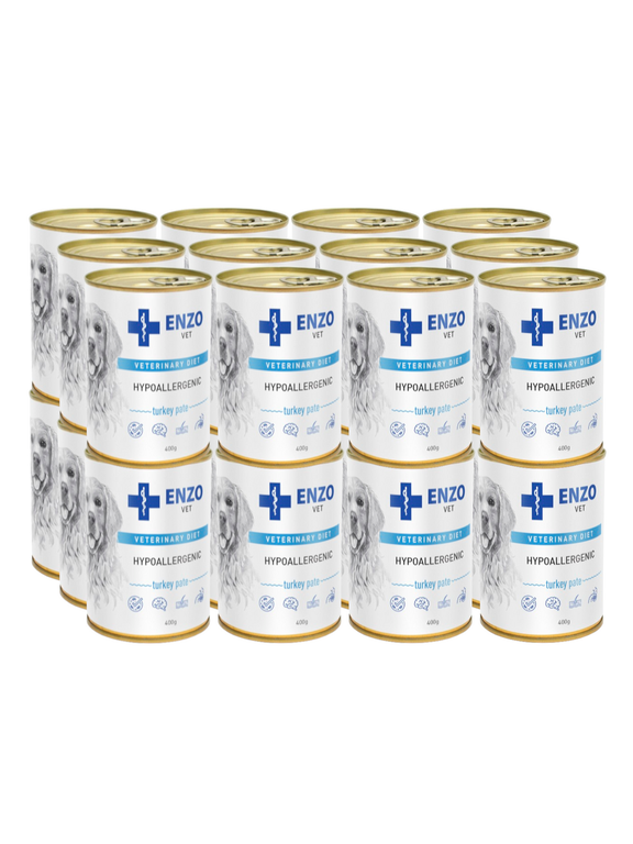 ENZO VET Hypoallergenic dieta hypoallergiczna z indykiem dla psów 24x400g