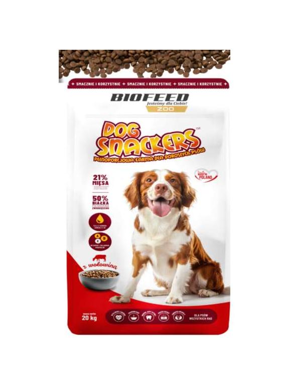 DOG SNACKERS ADULT Z WOŁOWINĄ 20 KG