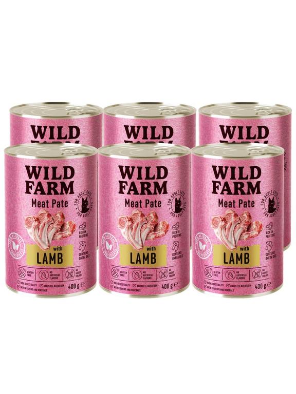 WILD FARM Pate with Lamb 6x400g - bezglutenowa karma dla kota